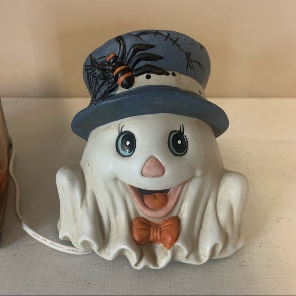 Vintage 90s Cute Halloween Ghost Night Light Ceramic Decor - Picture 6 of 7